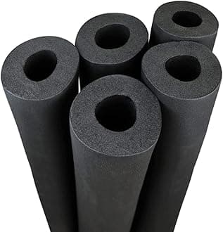 Water Pipe Insulation Tubing 3/4" 1" 1-1/4" 1-1/2" 2" 2-1/2" 3" 3-1/2" 4" Inner Diameter Foam Tube Insulation for 0.79"/1.18" Thick Wall Insulation Lagging Wrap (0.79", ID 3-1/2")