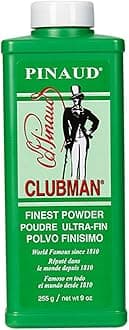 Clubman Pinaud Finest Powder, Classic White Powder for Men, Protection Against Sweat and Body Odor, 9 oz x 1 Pack