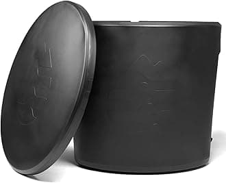 Ice Barrel Bathtub (300 Model) - Insulated Freestanding Cold Therapy Training Cold Tub for Athletes with Built in Chiller Ports – Portable Bath Tub Adult Spa for Ice Baths and Soaking (Black)