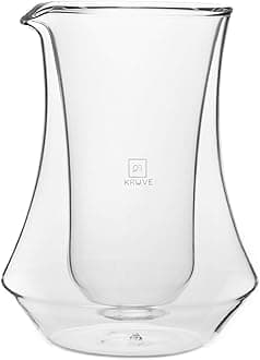 Kruve Pique Coffee Carafe, Precision Pouring, Double-Walled Hand-Blown Borosilicate Glass Server for Specialty Coffee, 300ml (10oz) - Clear
