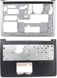 MOTOKU Laptop Palmrest Upper Case Keyboard Bezel and Bottom Case Base Cover Chassis Replacement for Dell Inspiron 15-5547 5542 5545 5548