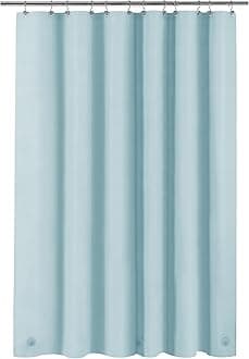 Light Blue Shower Curtain Liner - Premium PEVA Shower Liner for Bathroom, BPA & PVC Free, No Chemical Smell, Lightweight Standard Size Bath Curtain with 3 Magnets, Metal Grommets - Light Blue
