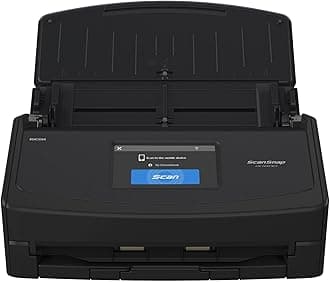 ScanSnap iX1600 Chromebook Edition Wireless Color Duplex Document Scanner, ChromeOS Compatible, Black