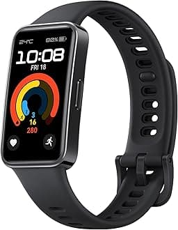 HUAWEI Band 9，Bluetooth, iOS & Android，Up to 14 Days Battery Life, Comfortable Wear, TruSleep 4.0, Scientific Sleep Tracking, 100 Training Modes，smartband，Starry Black Fluoroelastomer Strap