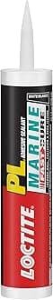 Loctite PL Marine Fast Cure Adhesive Sealants, Waterproof Construction Glue for Fiberglass, Vinyl, Glass & More - 10 fl oz Cartridge, Pack of 1