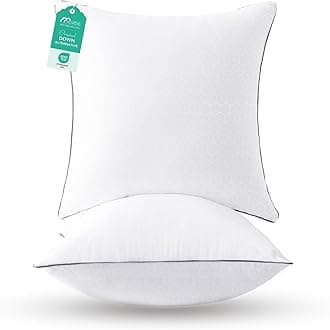 Sasttie Euro Pillow Insert 26x26, European Pillows Set of 2 for Bed, Couch, and Sofa - Oeko-Tex Certified Down Alternative Filling, 2 Pack, 26x26 Inches
