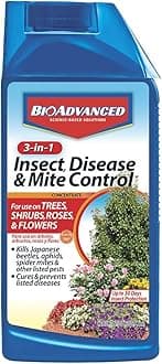 BioAdvanced 3-in-1 Insect, Disease, and Mite Control Concentrate - Insecticide, Fungicide & Miticide - Mix & Spray - Prevents Listed Pests and Diseases - Up to 30 Days Protection - 32 oz Bottle