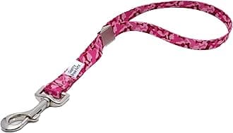 Country Brook Petz Dog & Pet 5/8 Inch Grooming Loop with Spring Loaded Clip - 18 Unique Designs for Grooming and Vet Tables (Pink Bone Camo)