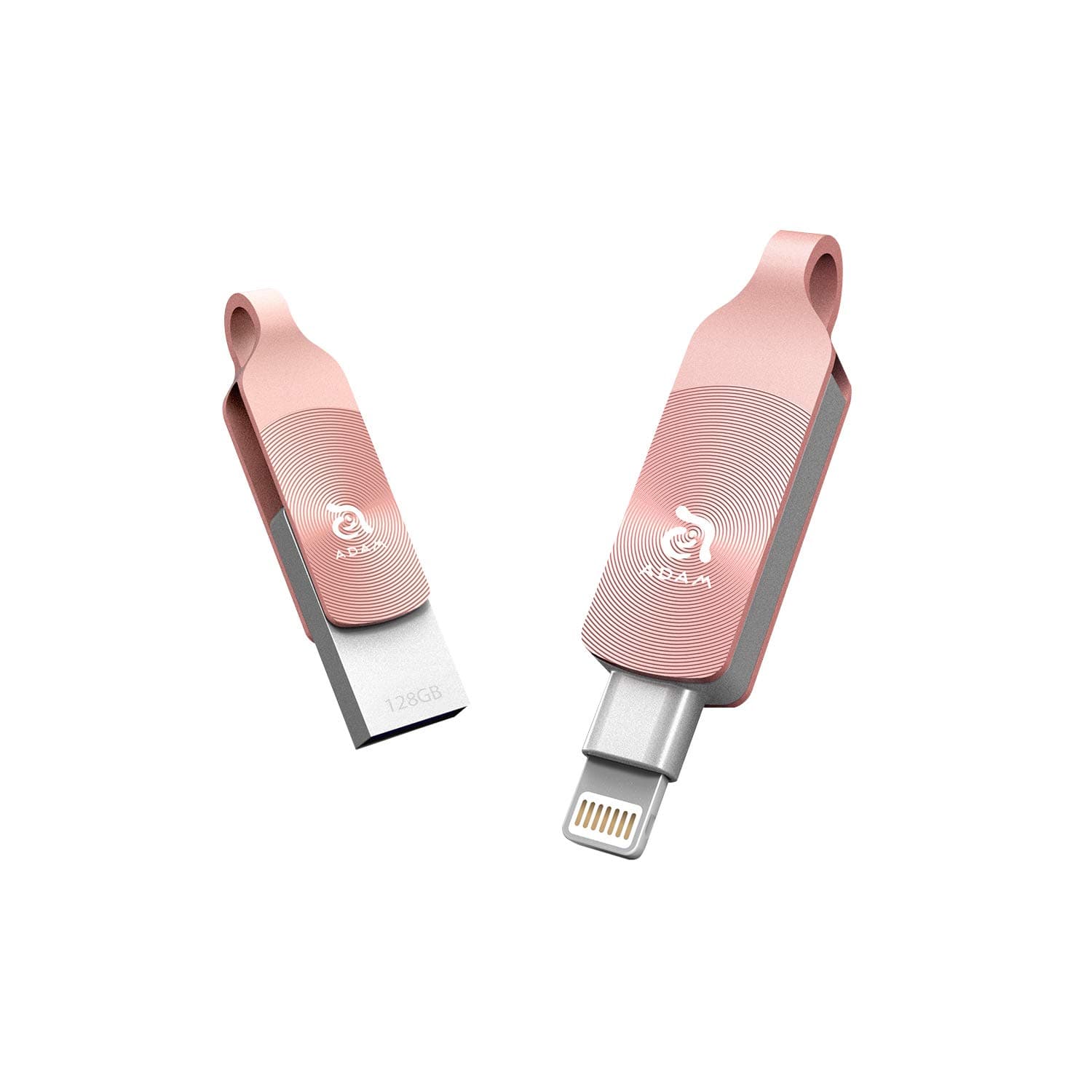 ADAM Elements iKlips Duo+ 128GB Premium MFI Lightning USB A Flash Drive OTG Flashdrive (Black)