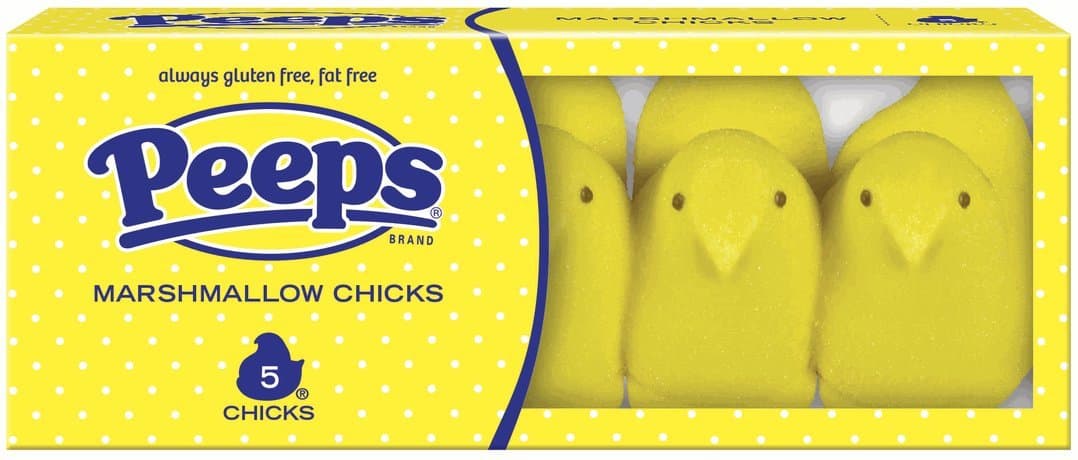 Peeps Marshmallow Chicks Easter Candy | 3 Pack(1.5 Oz) 5 Peeps Chick Each Pack | Flavored Gluten Free Fat Free | Easter Basket Stuffer, Easter Egg Hunt Gift, Summer & Spring For Decoration (3 Pack)