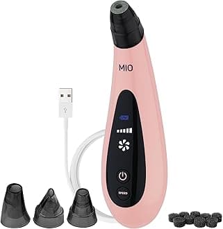 (Pink) - Spa Sciences MIO Diamond Microdermabrasion Blackhead Remover, Pore Suction Tool-Rechargeable-Dermatologist Recommended Skin Resurfacing System for Anti-Ageing-Exfoliator for Acne Scars/Wri...