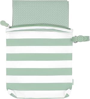 On-The-Go Changing Baby Mat with Carrying Bag, Soft and Comfortable Diaper Bag Accessory Must Have for Newborns, Easy to Clean, Portable Changing Pad, Sage Green