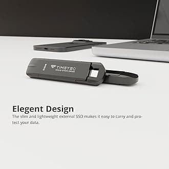 Timetec 512GB Pro Portable USB 3.2 Gen 2 Type-C/Type-A SSD Read Speed 1000MB/s Solid State Drive Stick for iPhone 15/Android/Tablet/Windows/Mac