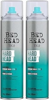 Bed Head by TIGI Hard Head Hairspray Multipack – 2-Pack Extra Strong Hold Hair Spray for Women and Men, Professional Salon Styling, Long-Lasting Control with Natural Shine Finish, Frizz Control