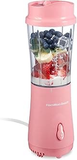 Portable Blender for Shakes and Smoothies, 14 Oz BPA Free Travel Cup & Lid, Durable Stainless Steel Blades, Personal Smoothie Blender, Coral (51171)