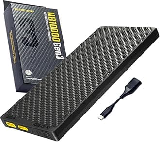 Nitecore NB10000 GEN3 10,000mAh Ultra Lightweight Carbon Fiber PowerCharger