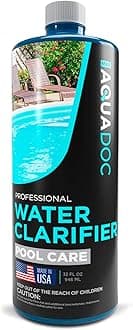 Pool Clarifier Liquid for Fast Acting Cloudy Water Treatment, Swimming Pool Water Clarifier Pool Owners Love, Use Our Clarifier to Keep Your Pool Clear | AquaDoc 16oz