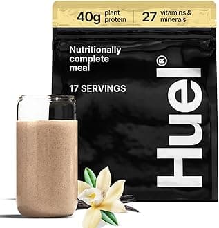 Black Edition | Vanilla 40g Vegan Protein Powder | Nutritionally Complete Meal Replacement | 27 Vitamins and Minerals, Gluten Free | 17 Servings