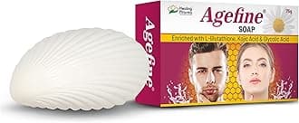 Healing Pharma - Agefine Skin Whitening & Anti-Ageing Soap | Enriched with L-Glutathione & Kojic Acid for Even Skin Tone, Melasma & Hyperpigmentation - 75g