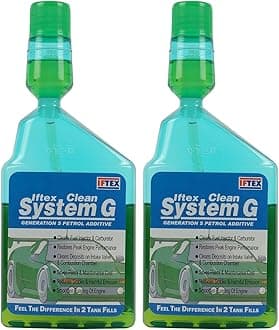 Clean System G Petrol Additive for All Petrol Cars (Pack of 2)(200 ml) / e 20 Petrol Fuel Treatment and Injector Cleaner for Cleaning deposits and Mileage Improvement for Petrol Cars (200 ml)