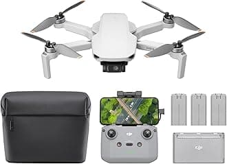 Mini 4K Fly More Combo, Drone with 4K UHD Camera for Adults, Under 249 g, 3-Axis Gimbal Stabilization, 10km Video Transmission, Auto Return, 3 Batteries for 93-Min Max Flight Time, QuickShots