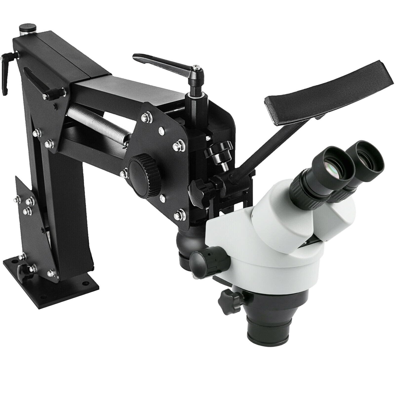 Micro Inlaid Mirror Multi-Directional Microscope with Spring Bracket 7X-4.5X Multi-Directional Micro-Setting Microscope Jewelry Tools