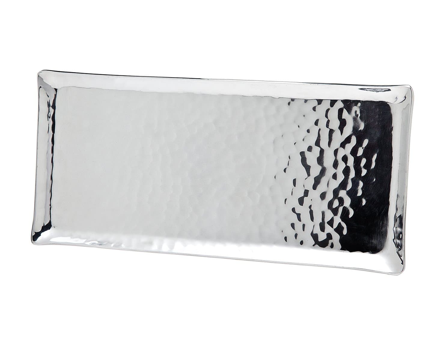 Godinger Hammered Rectangular Tray, 11-Inch by 5-Inch