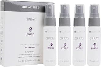 CariFree Oral Spray, Grape Flavored, Xylitol for Moisturization, Neutralizes pH, Fluoride-Free, Freshen Breath, Recommended by Dentists, Dentist Developed, 4 Bottles (1 fl. oz. Each)