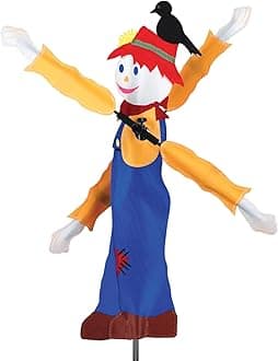 Whirligig Spinner Scarecrow 20" – Charming Autumn-Themed Design, Weather-Resistant Outdoor Decor, Durable & Lightweight for Patios, Yards, and Gardens - Eye-Catching Wind Spinner