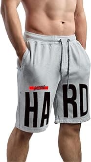 hotfits Men's Cotton Gym Shorts – Regular Fit Workout Shorts for Training, Fitness, Running & Bodybuilding | Comfortable Breathable Athletic Shorts with Pockets