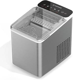 Ice Maker,Rapid 7-Minute Ice Production, Bullet-Shaped Ice, Self-Cleaning Function, Compact & Portable,NC-ICY510K, White 2-Year Limited Warranty