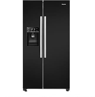 RS694N4IBE Freestanding Side-by-Side Door American Fridge Freezer 562L 91 x 178.65 x 74.3 cm (W x H x D), Black, Varnished Door, E rated