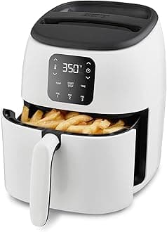 Dash Digital Tasti-Crisp™ Air Fryer - Compact Electric Digital Fryer With Auto Shut-Off Feature - Ideal for Small Spaces - AirCrisp® Technology - 2.6 Quarts - White