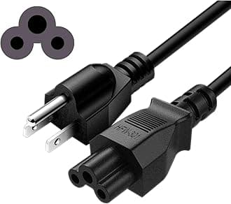 3 Prong Power Cord Replacement Power Cable for Computers, TVs, Monitors