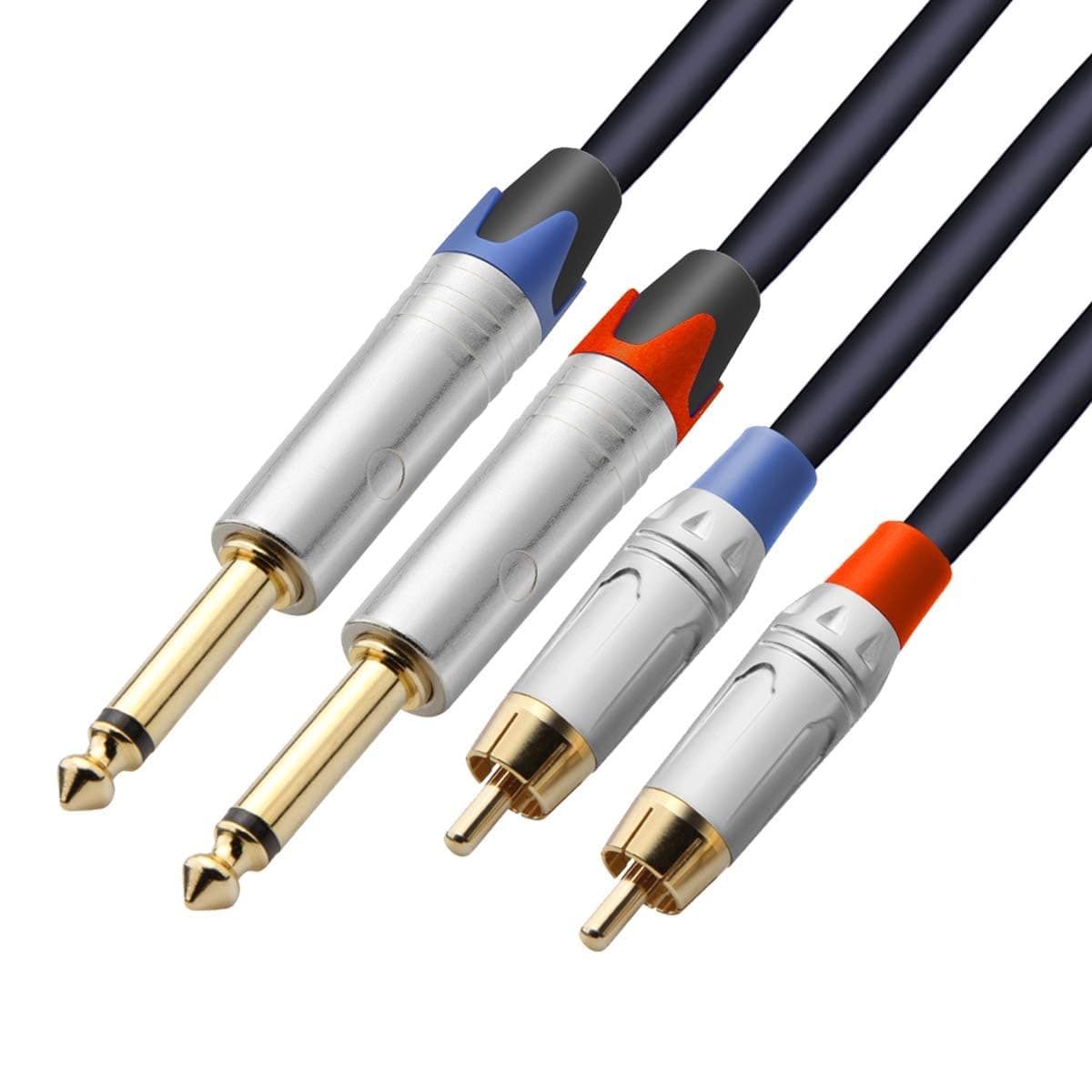 Dual RCA to Dual 1/4 Cable