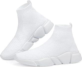 Walking Shoes for Men Lightweight High Top Sneakers Breathable Knit Athletic Running Shoes Fashion Gym Sports Shoes