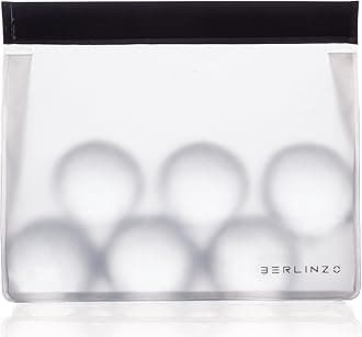 Berlinzo Reusable Ice & Food Storage Bag - Freezer Safe, Leakproof, BPA-Free Silicone, Plastic-Free Lunch Bag - One Bag