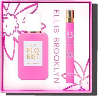 Ellis Brooklyn FLORIST Eau de Parfum Gift Set, Floral Perfume for Women with Bergamot, Tuberose & Cedarwood, Vegan, Cruelty-Free, Sustainable Ingredients, Made in USA, 50ml/1.7 fl oz & 10ml/0.33 fl oz