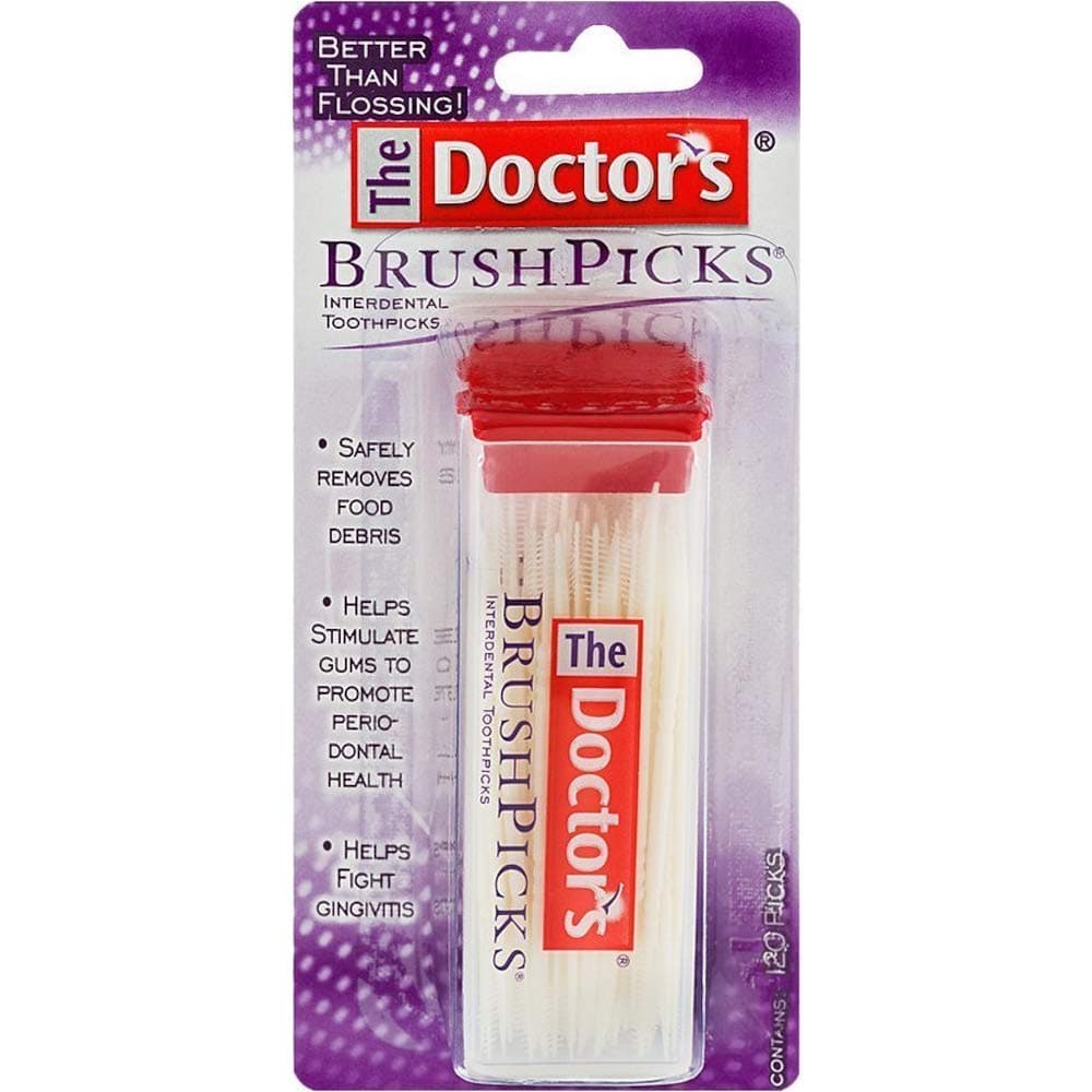 BrushPicks Interdental Toothpicks | 120-Picks per Pack | (6-Pack)