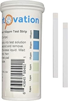 Bartovation Hydrogen Peroxide H2O2 Test Strips, Low Level, 0-100 Ppm [Vial Of 100 Strips]