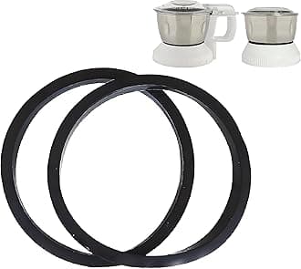 Small Jar gaskets for "PANASONIC/NATIONAL PANASONIC" Mixer Grinder Jars | Mixer Grinder Replacement Parts (2 Units, Black) (Small Jar Gaskets__9.8 cm)