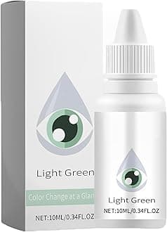 Innovative Eye Brightening Drops:Vision Products Dry Eye Relief Products Advanced Formula to Lighten & Change Your Eye Color, Relieves Strain, 6 Fashionable Shades Including （Light Green）