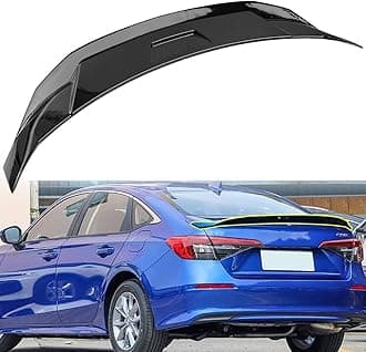 AUTOXBERT Rear Spoiler Wing Compatible with 2025 2024 2023 2022 Honda Civic Sedan Sport Rear Trunk Spoiler Wing Lip for 11th Gen Civic Sedan Accessories, Black