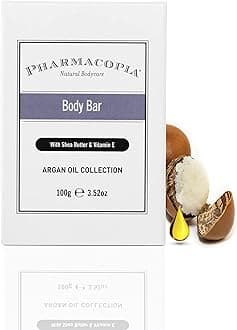 Kimirica Bathing Soap Bar Pharmacopia Argan Handmade Aloe Vera Soap Deep Cleanses, Polishes, Moisturises or Moisturizing Skin Handmade, 100% Vegan & Paraben Free | Daily-Use Bathing Bar (100G)