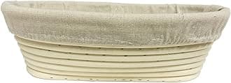 10 : Agile-Shop Oval Long Banneton Brotform Bread Dough Proofing Rising Rattan Handmade Basket & Liner (10)