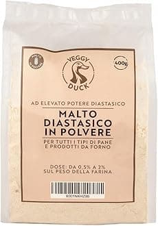 Veggy Duck - Diastatic Malt Powder (400g) | Barley Malt for Bread Making | High Diastatic Power | Made in Italy