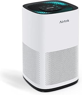 AIRTOK Airtok Air Purifiers for Home Bedroom up to 793 sq. Ft, H13 HEPA Filter 99.9% Effectively Removal Large Room for Wildfire Smoke Dust Pet Dander, OzoneFree White