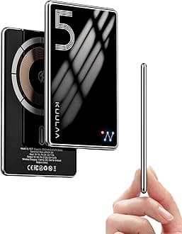 Kuulaa Power Bank Ultra Slim, MagSafe PowerBank 5000 mAh 6.9 mm, PD20W Small Power Bank, Magnetic Wireless External Mobile Phone Batteries for iPhone 16 Pro/15/14/13/12 Series, Strong Protective Glass