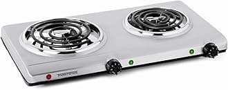 Salton THP-528 Electric Double-Coil Cooking Range, Stainless Steel