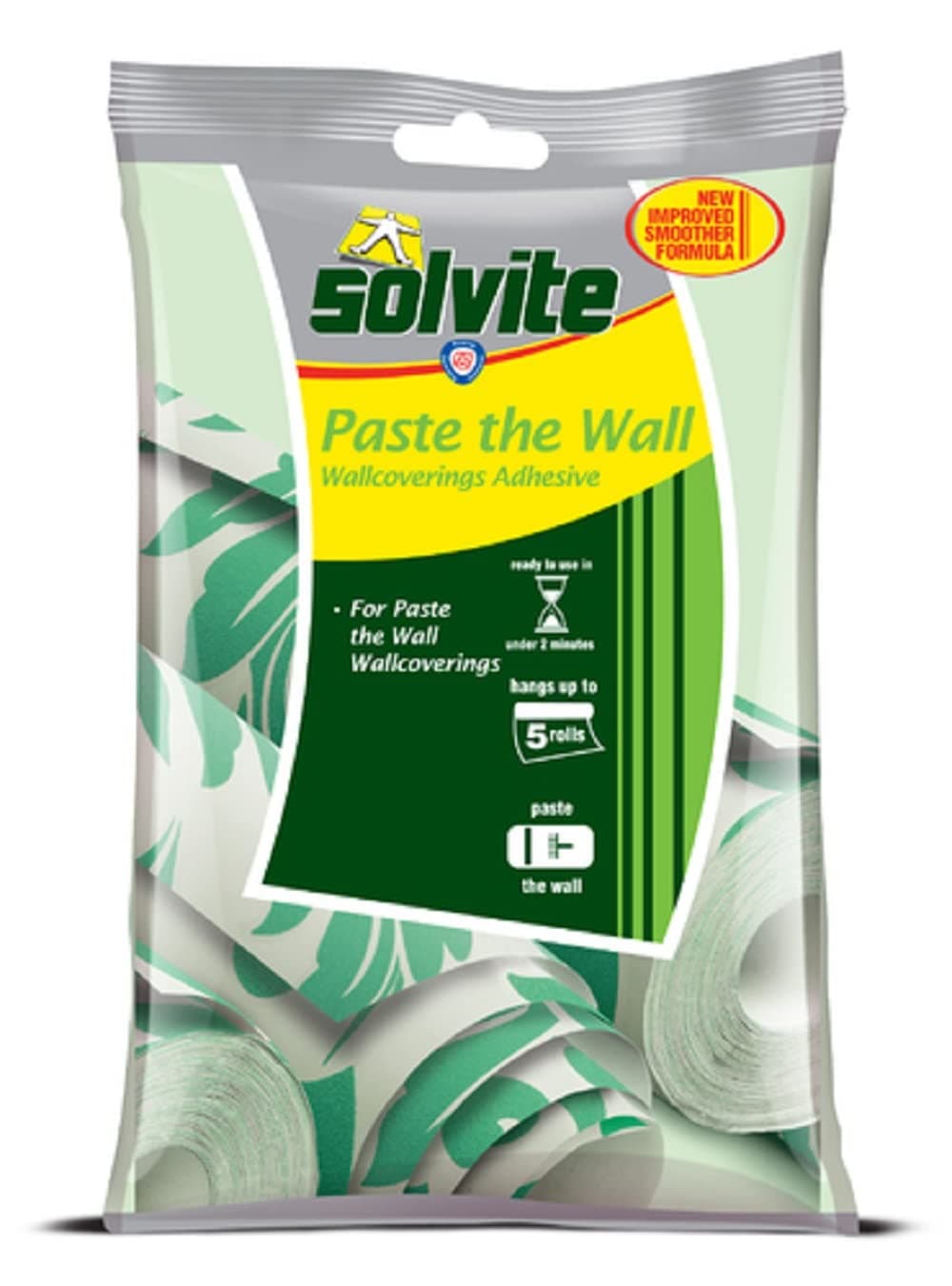 Paste The Wall Wallpaper Adhesive, Strong Wallpaper Paste for Non-Woven, Vinyl & Embossed Wallpapers, Easy to Use, Covers up to 5 Rolls, 1 x 230g